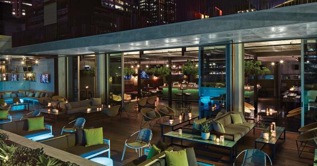 Rooftop Bar with City Views