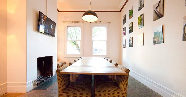 Naturally-lit 12 Person Meeting Space - Private but not enclosed
