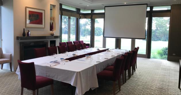 Natural-light filled Meeting Room w golf course views