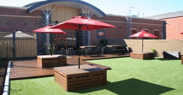 Sun-soaked Beer Garden