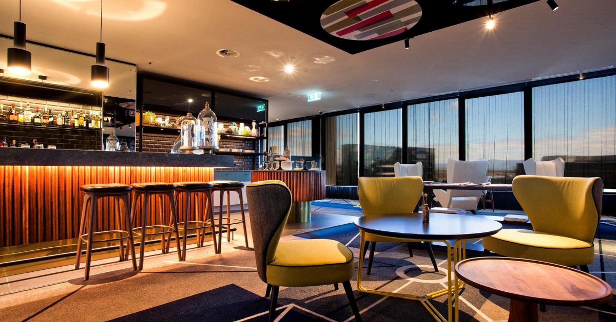 Private Lounge with Panoramic View of the City at QT Canberra Venue